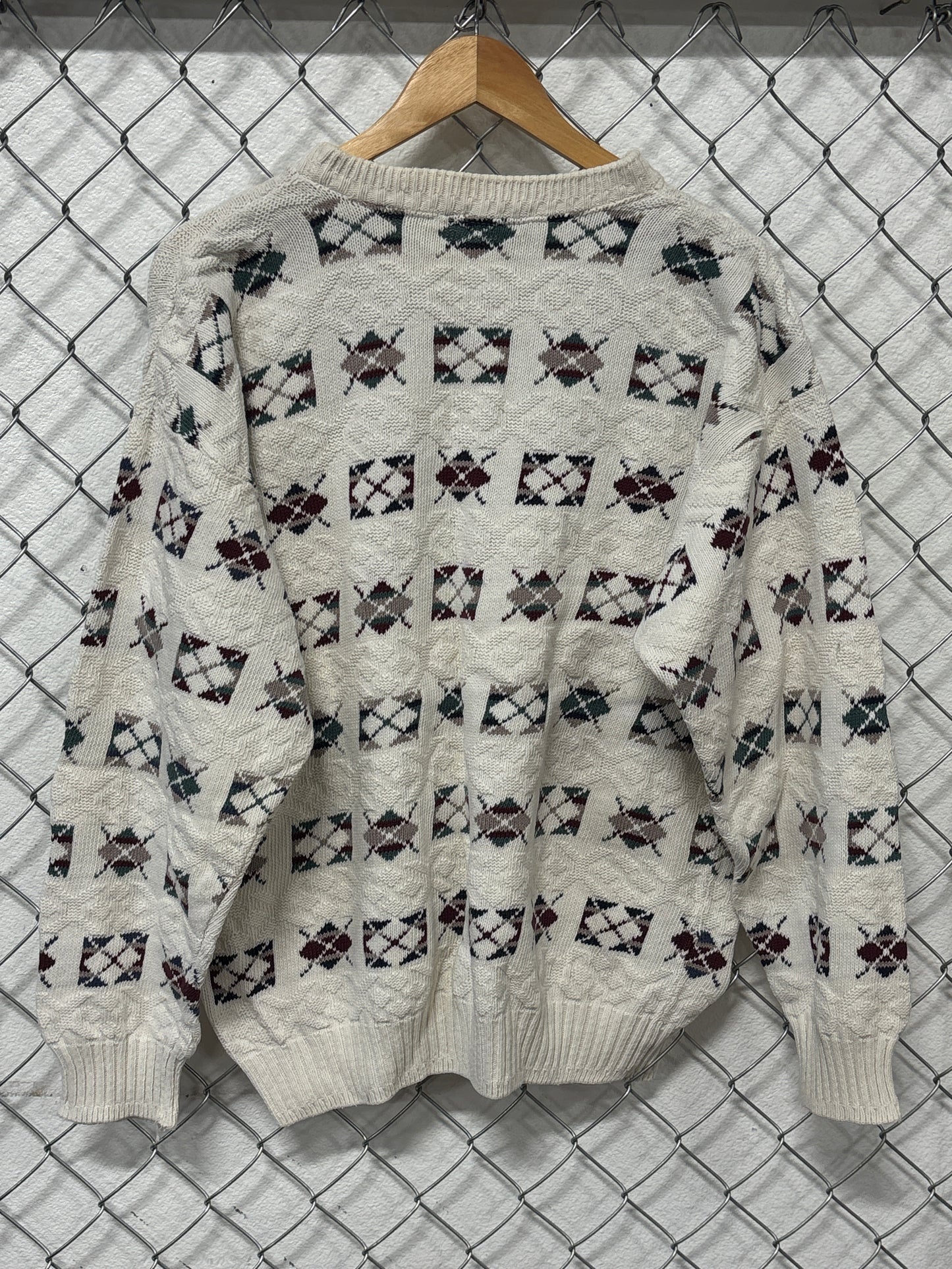 Vintage Knightsbridge Acrylic Knit Pattern Sweater Size Large
