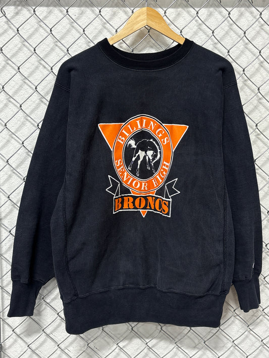 Vintage 90's Champion Reverse Weave Billings Senior High Sweater Size XL