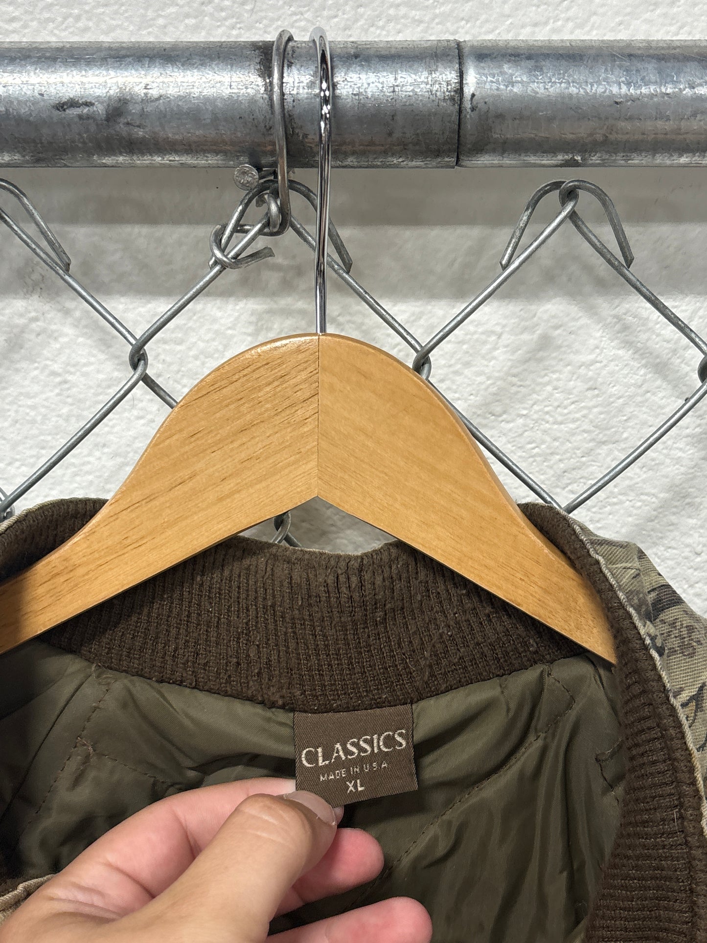 Vintage 90's John Deere Woodland Camo Button Up Jacket Size XL