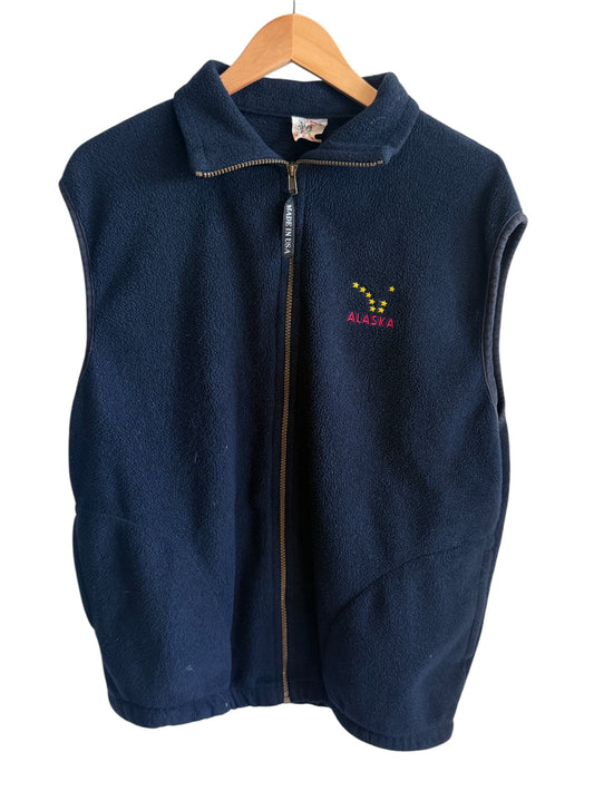 Vintage 90's Alaska Fleece Zip Up Vest Size Large