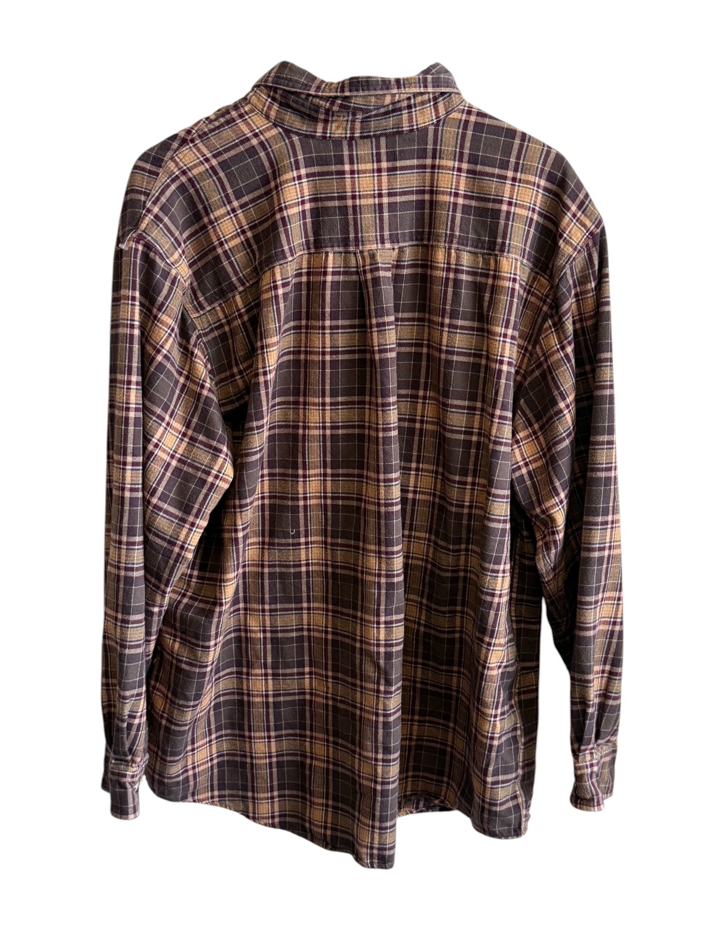 Vintage Carhartt Plaid Button Up Flannel Shirt Size XL