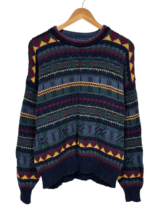 Vintage Sutter and Grant Geometric Knit Sweater Size Large