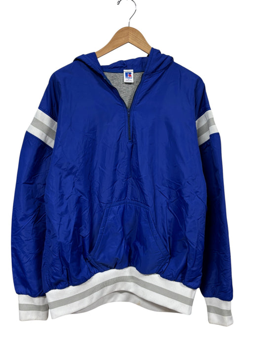 Vintage 90's Russell Athletic Blue Quarter Zip Hoodie Size XL