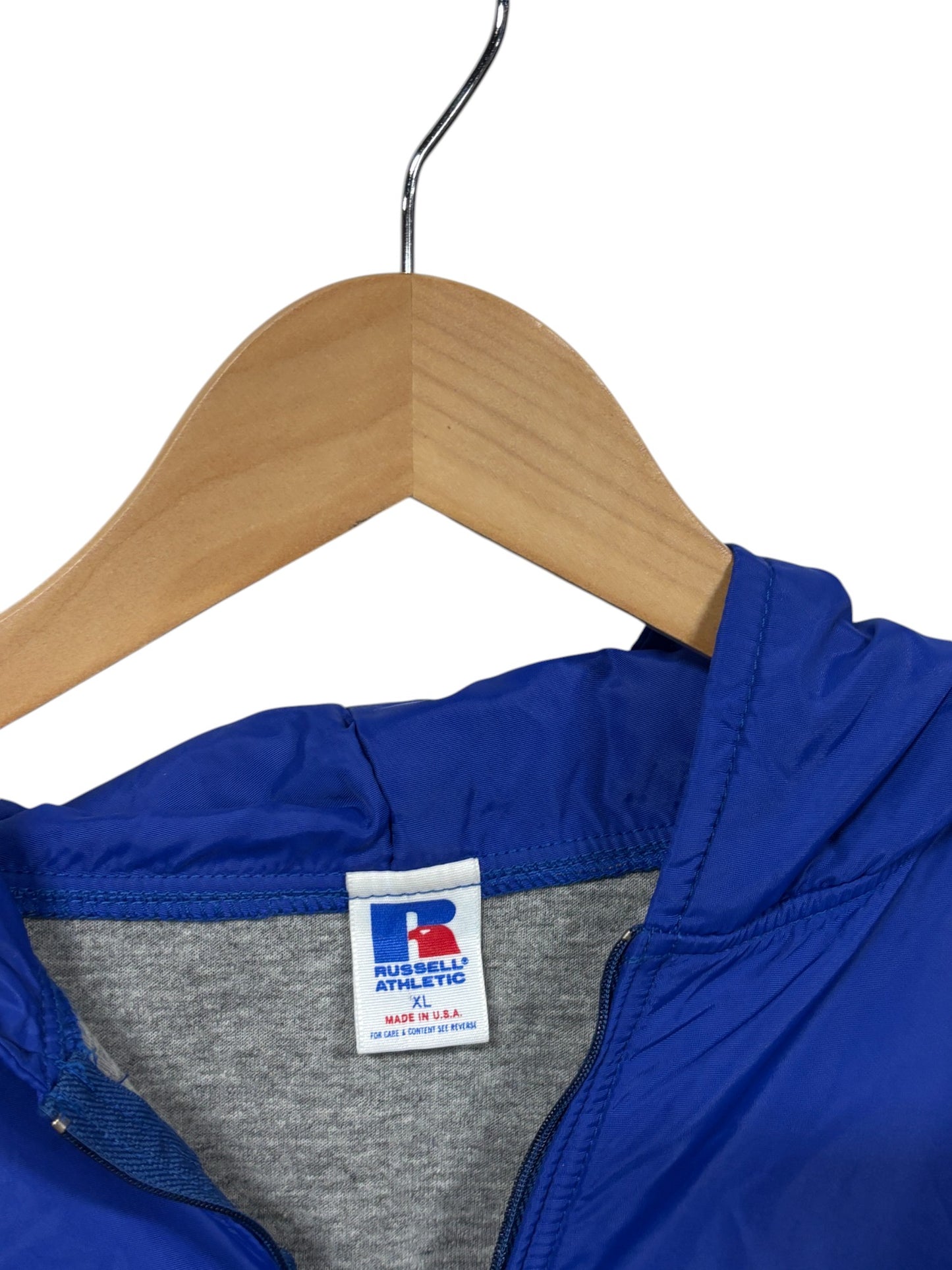 Vintage 90's Russell Athletic Blue Quarter Zip Hoodie Size XL