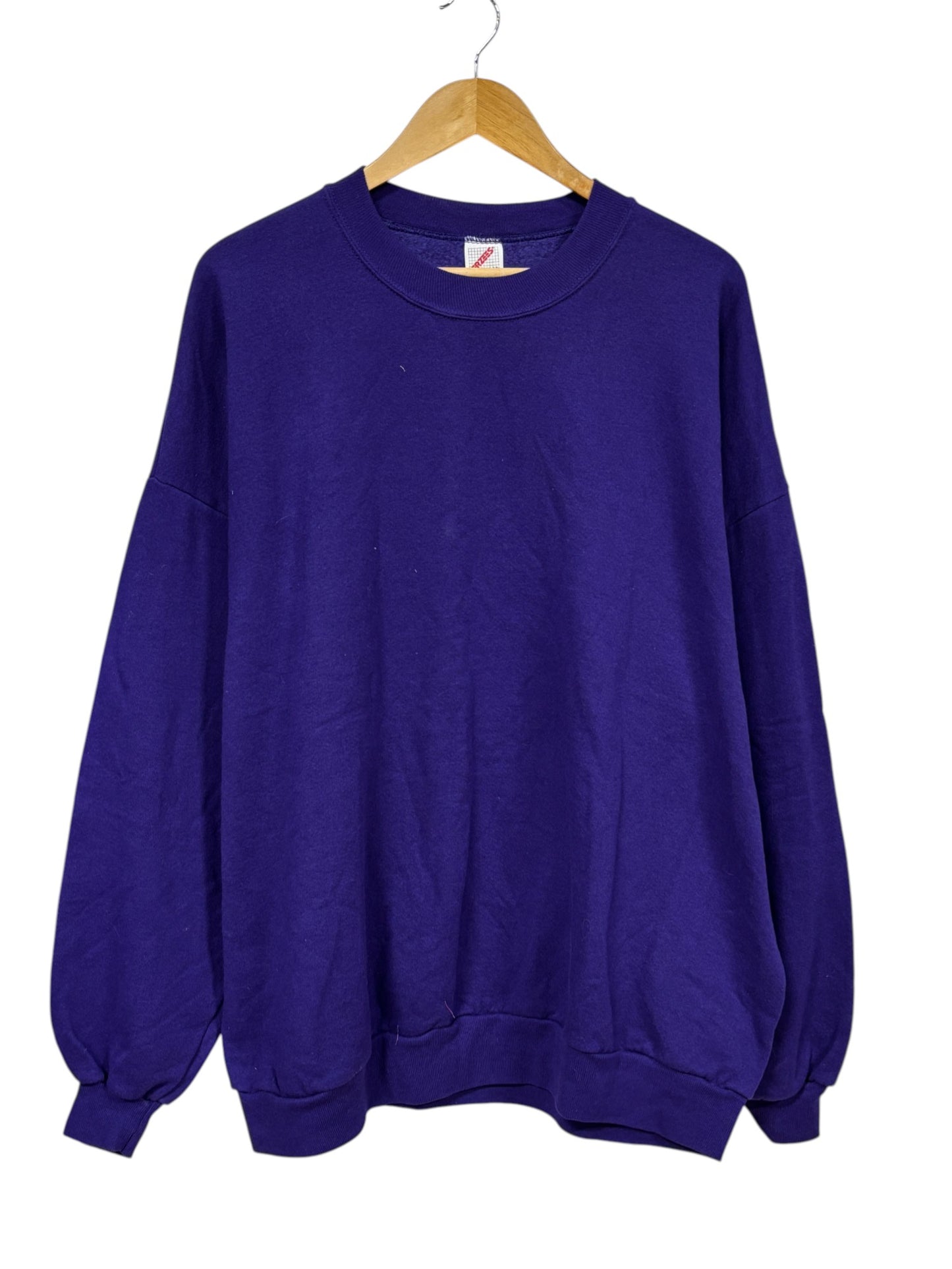 Vintage 90's Jerzees Made in USA Purple Blank Crewneck Sweater Size 3XL