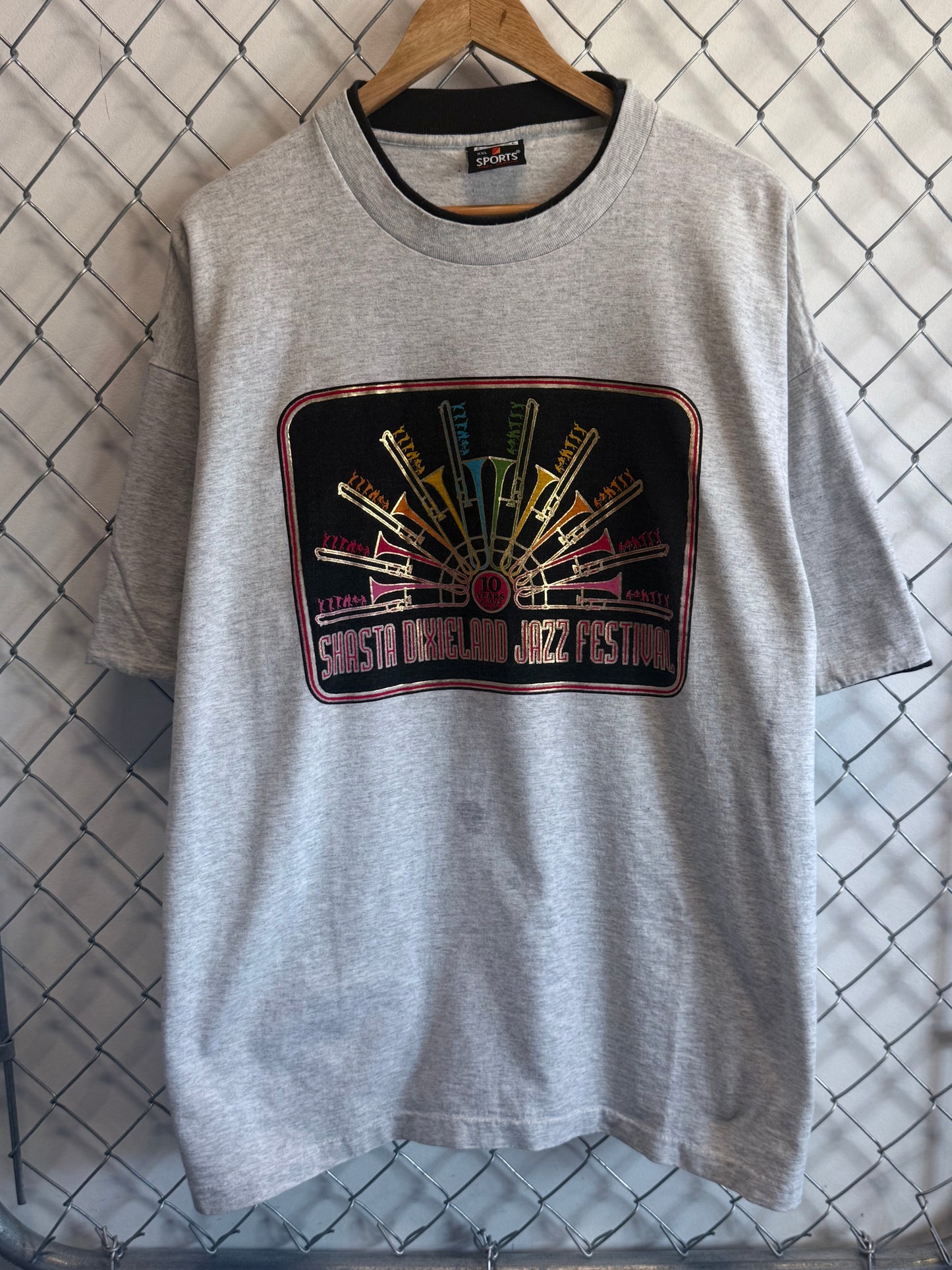 Vintage 90's Shasta Dixieland Jazz Festival Graphic Tee Size XXL