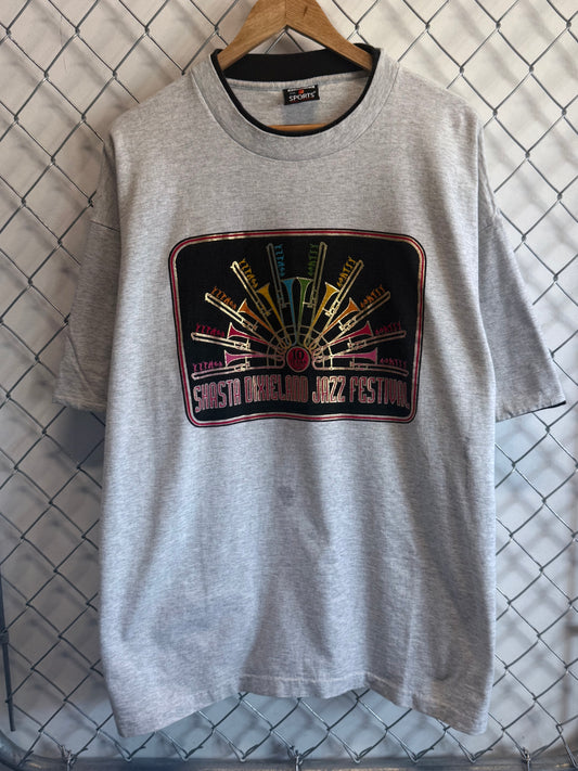 Vintage 90's Shasta Dixieland Jazz Festival Graphic Tee Size XXL