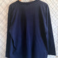 Vintage 90's Reebok Long Sleeve Henley Navy Blue Shirt Size XL