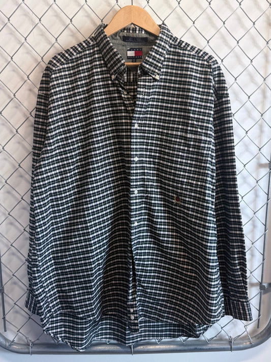 Vintage 90's Tommy Hilfiger Plaid Button Up Flannel Shirt Size XXL