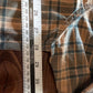 Carhartt Brown Plaid Button Up Work Shirt Size XXL Tall