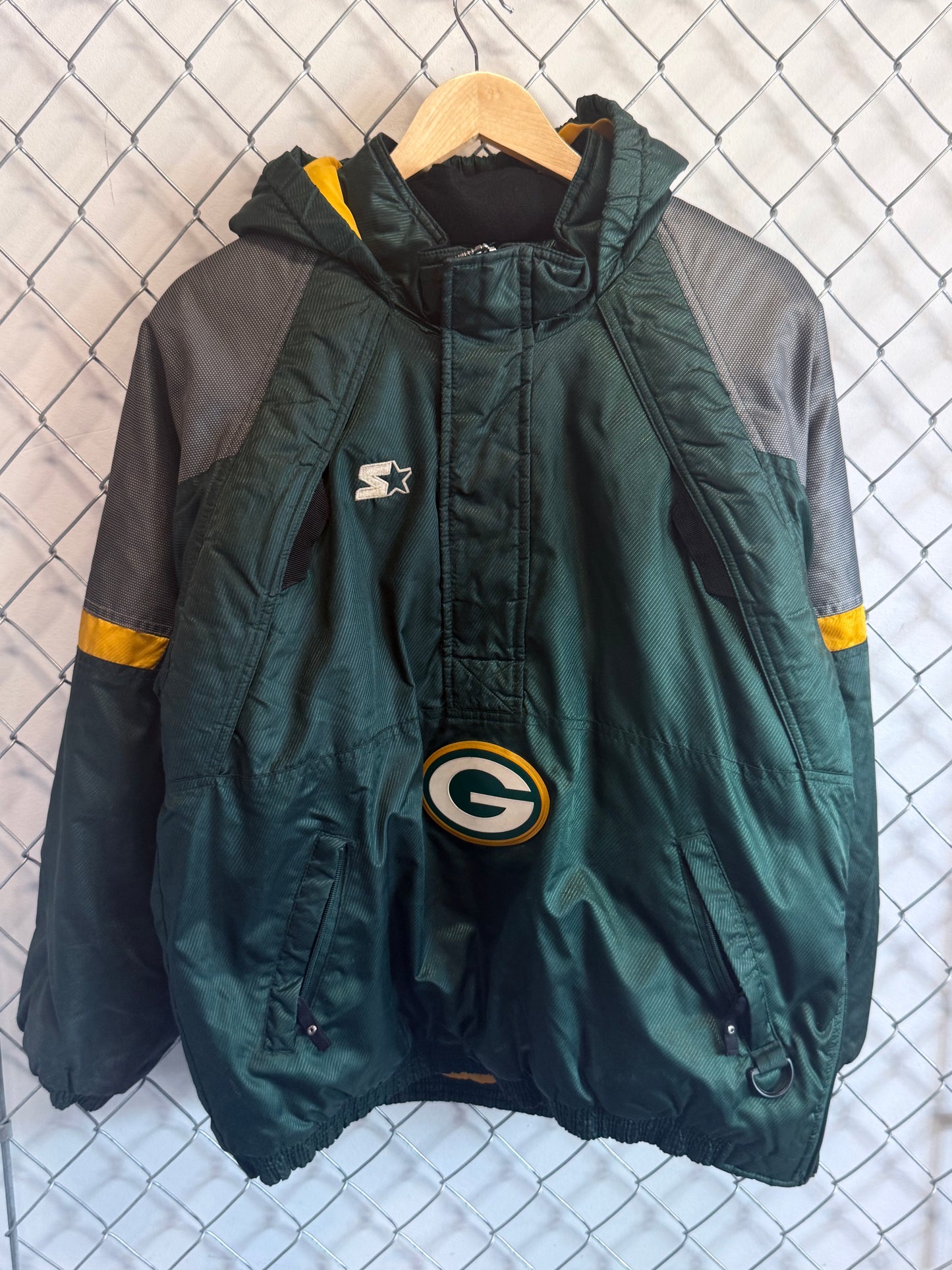 Vintage 90's Starter Green Bay Packers Puffer Jacket Size Large