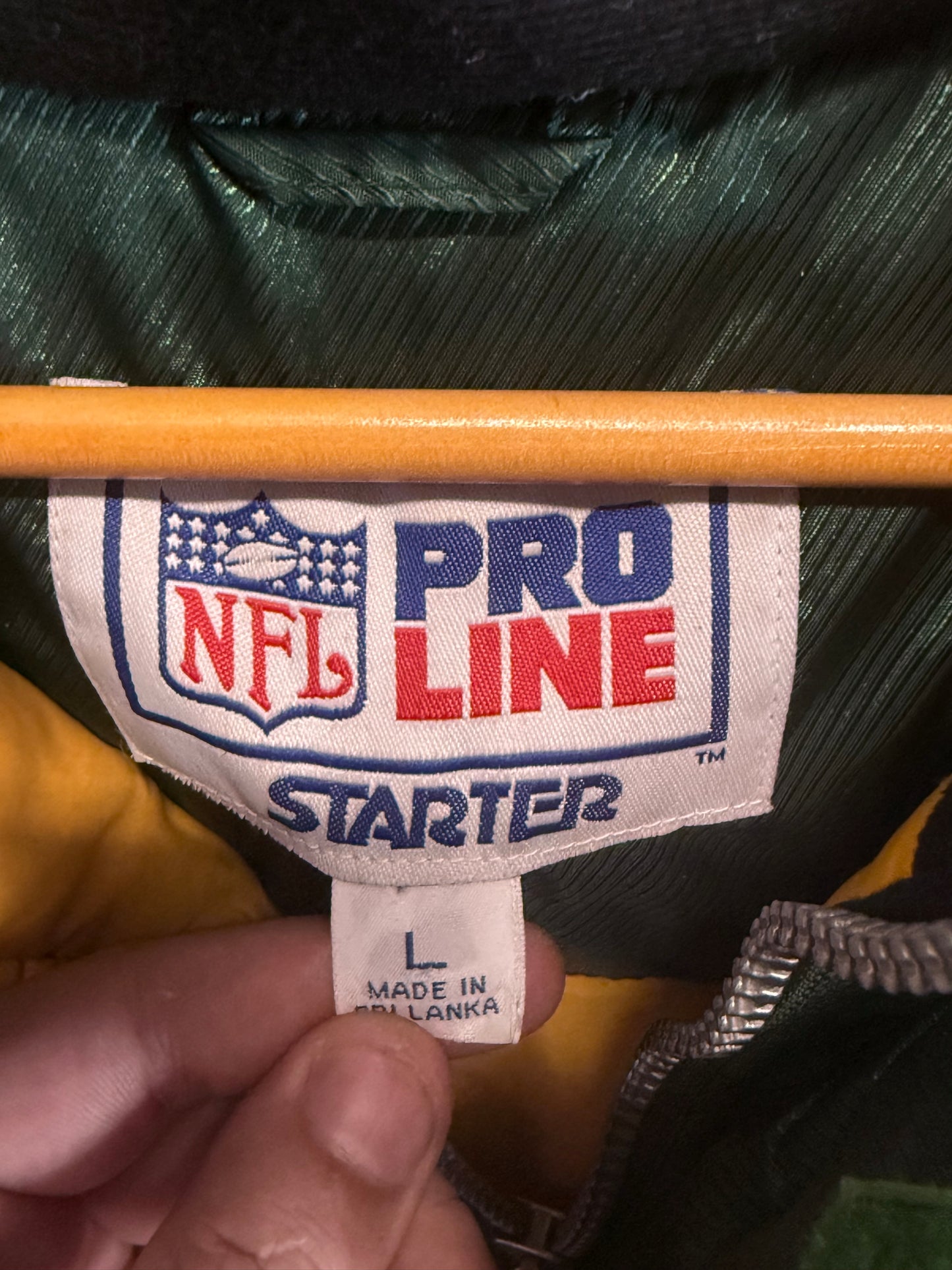 Vintage 90's Starter Green Bay Packers Puffer Jacket Size Large