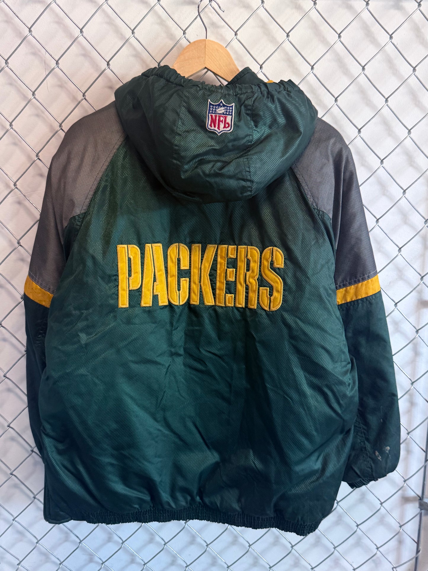 Vintage 90's Starter Green Bay Packers Puffer Jacket Size Large