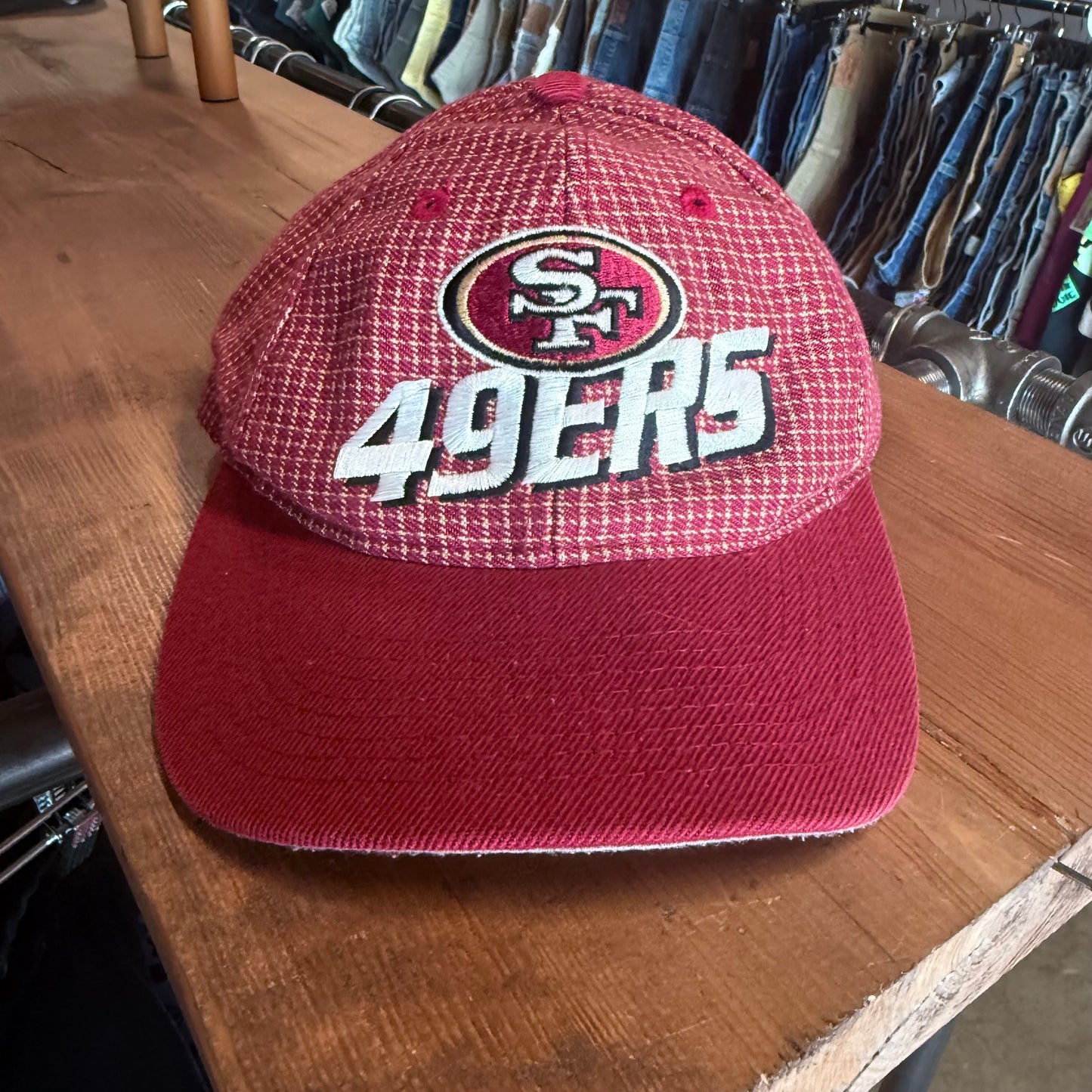 Vintage 90's Logo Athletic San Francisco 49ers Grid Hat