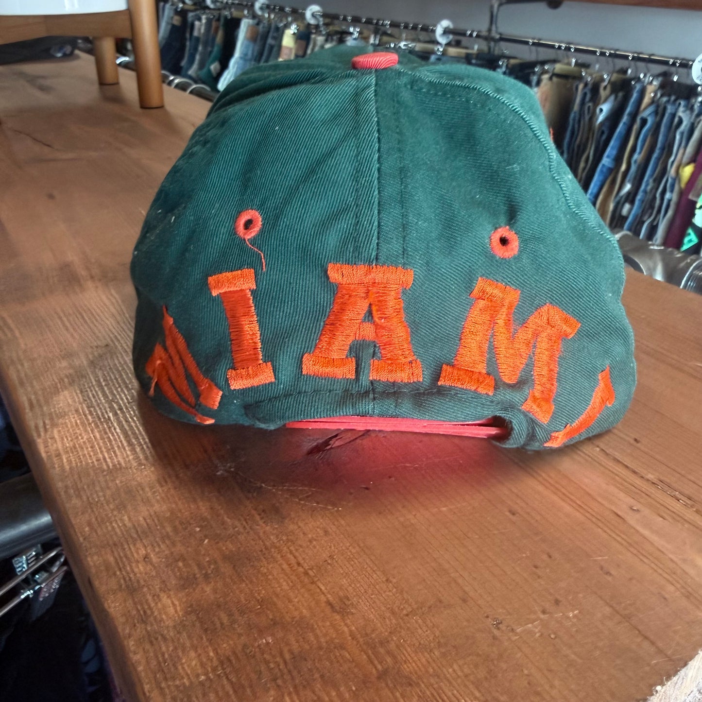Vintage 90's Competitor Miami Hurricanes University Mascot Snapback Hat