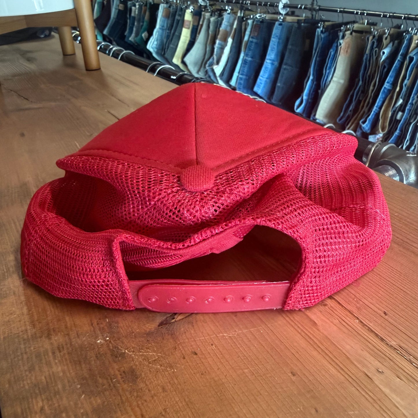 Vintage 90's Wisconsin Badgers Red Trucker University Hat
