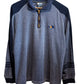 Vintage 90's Adidas Quarter Zip Blue Sweater Size Large
