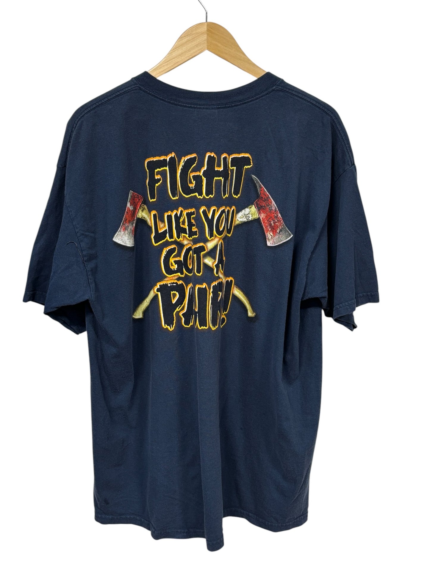 Vintage Y2K Fight Like You Got a Pair Graphic Tee Size XL