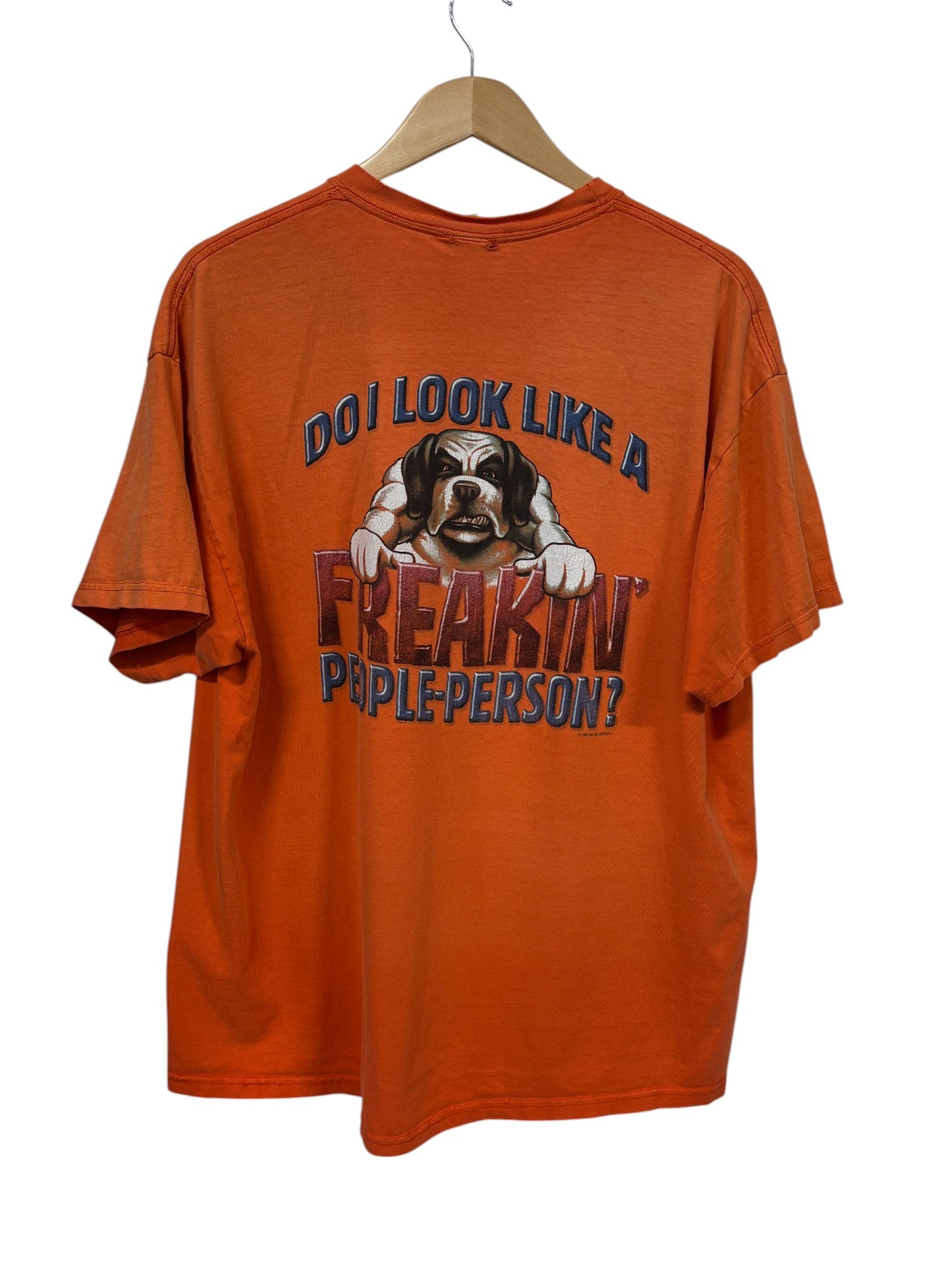 Vintage Y2K Big Dogs Do I Look Like a People Person Graphic Tee Size XL
