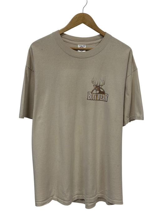 Vintage Y2K Buck Wear Vegetarian Hunting Graphic Tee Size XL