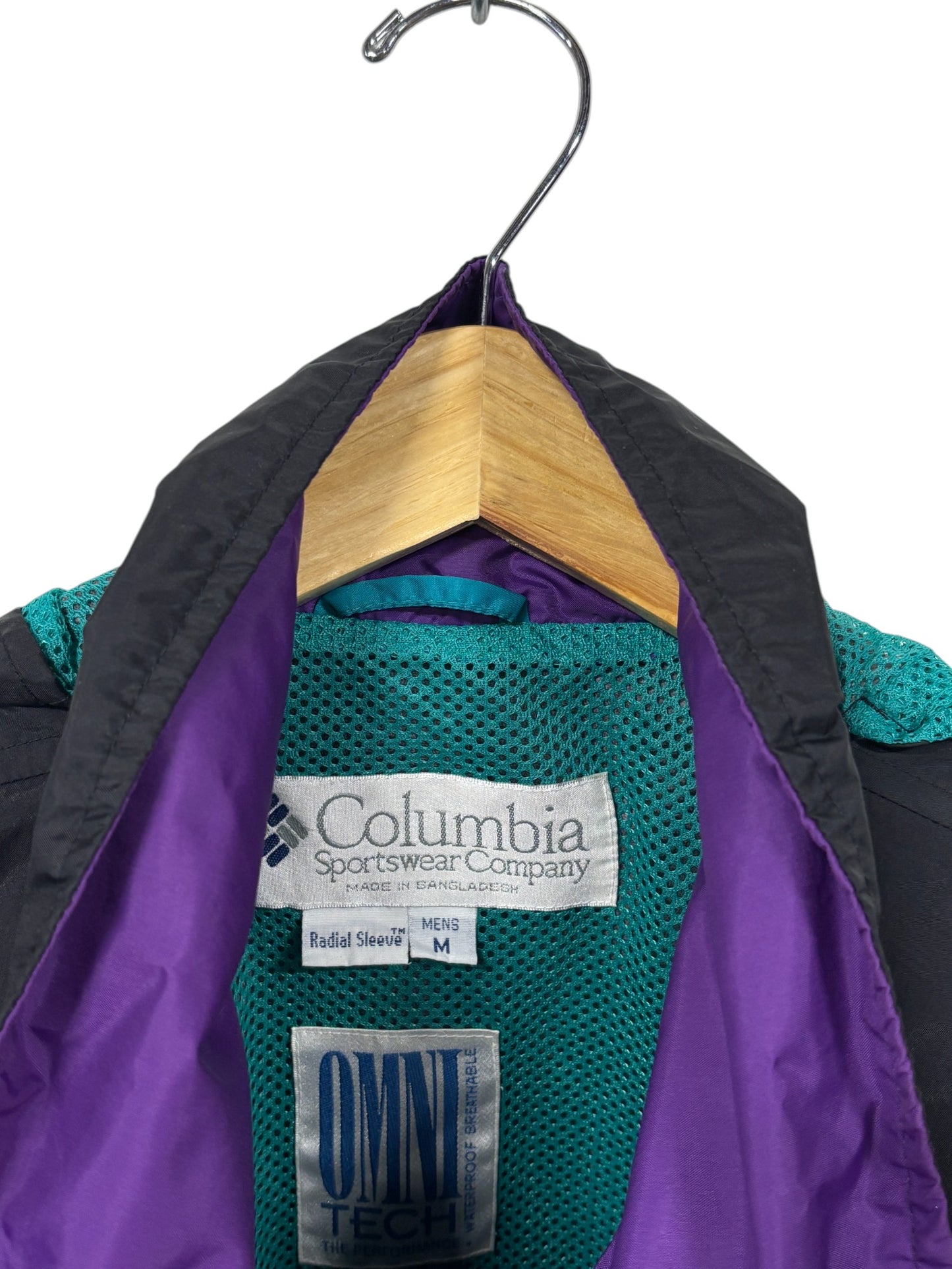 Vintage 90's Columbia Omni Tech Light Windbreaker Jacket Size Medium