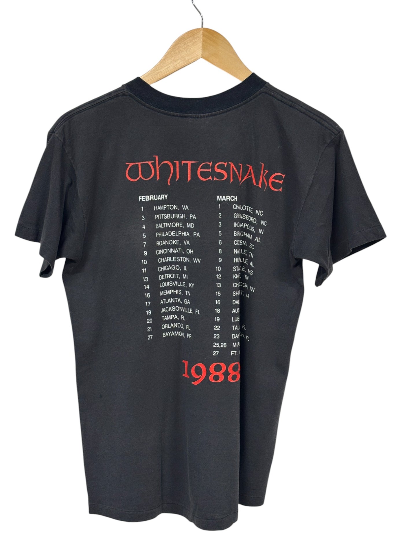 Vintage 1987 Whitesnake David Coverdale Band Tee Size Large