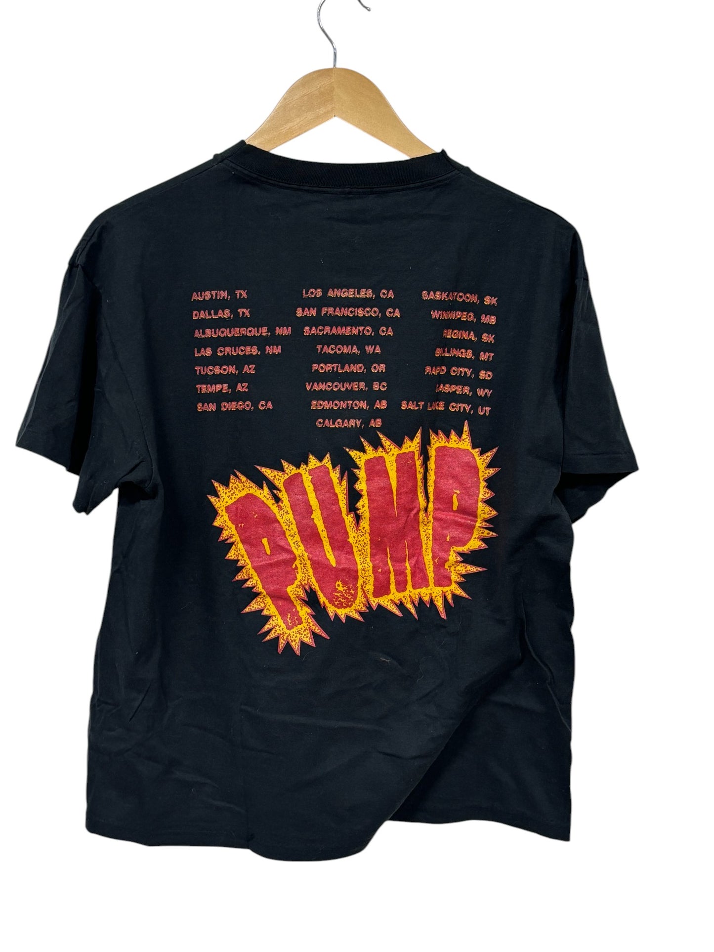 Vintage 1989 Aerosmith Brockum Pump Concert Tour Graphic Tee Size Large