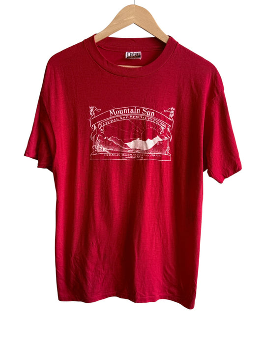 Vintage 80's Mountain Sun Specialty Foods Bozeman Montana Tee Size XL