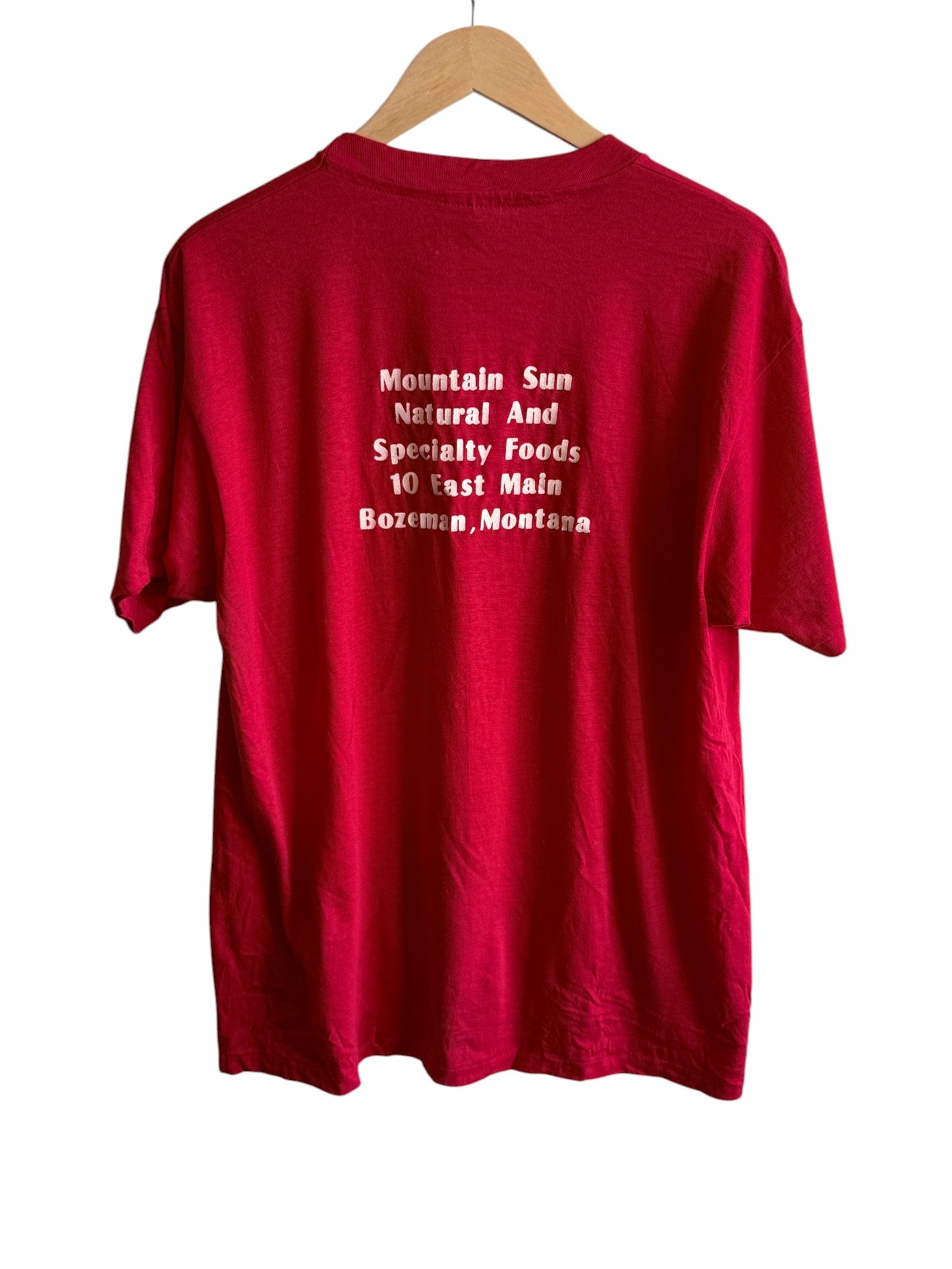 Vintage 80's Mountain Sun Specialty Foods Bozeman Montana Tee Size XL