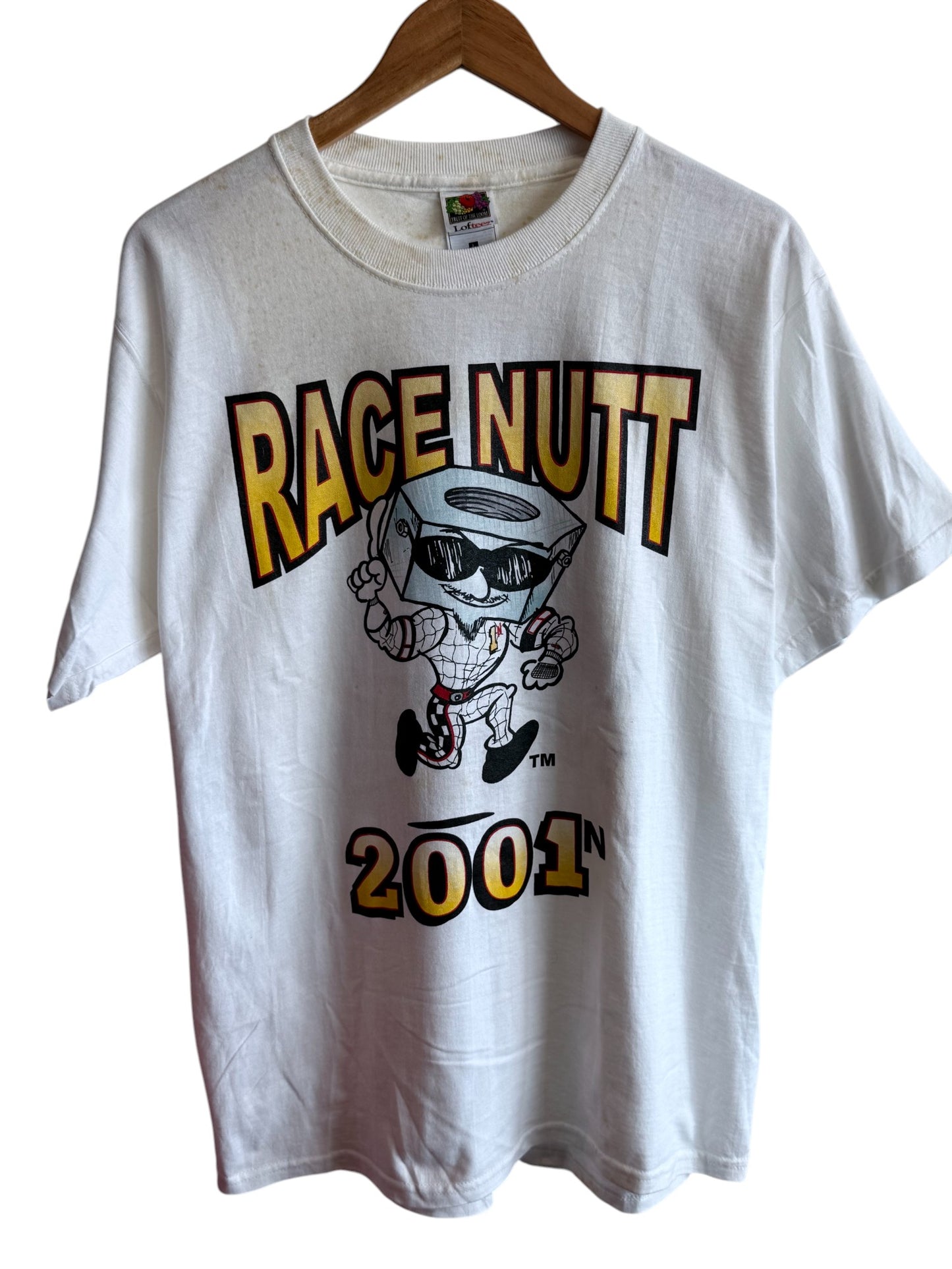 Vintage 2001 Race Nutt Racing Graphic Tee Size Large