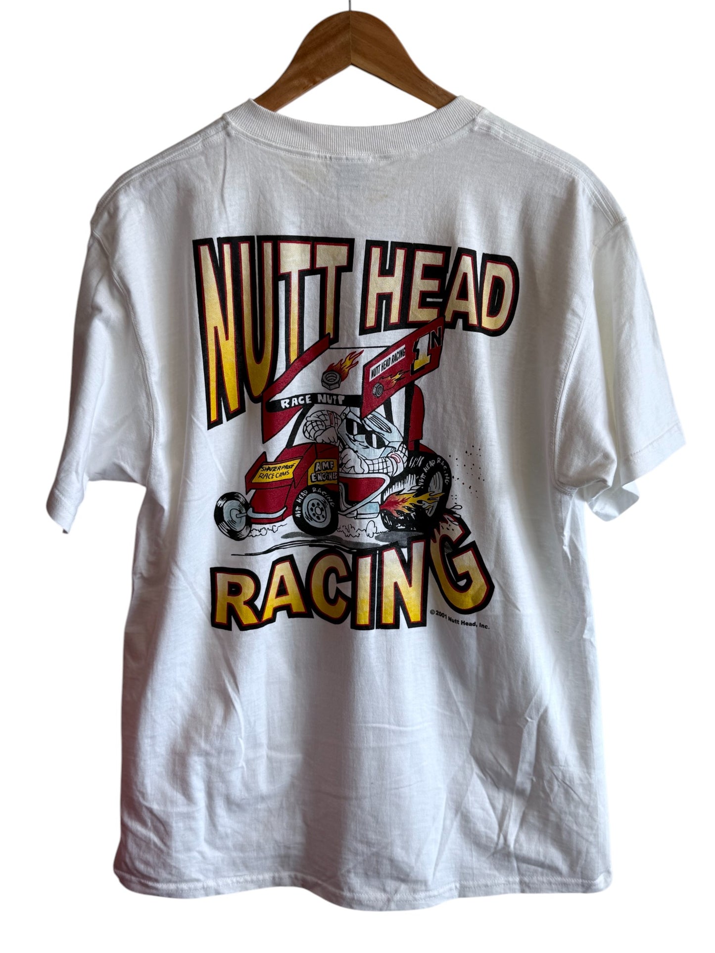 Vintage 2001 Race Nutt Racing Graphic Tee Size Large