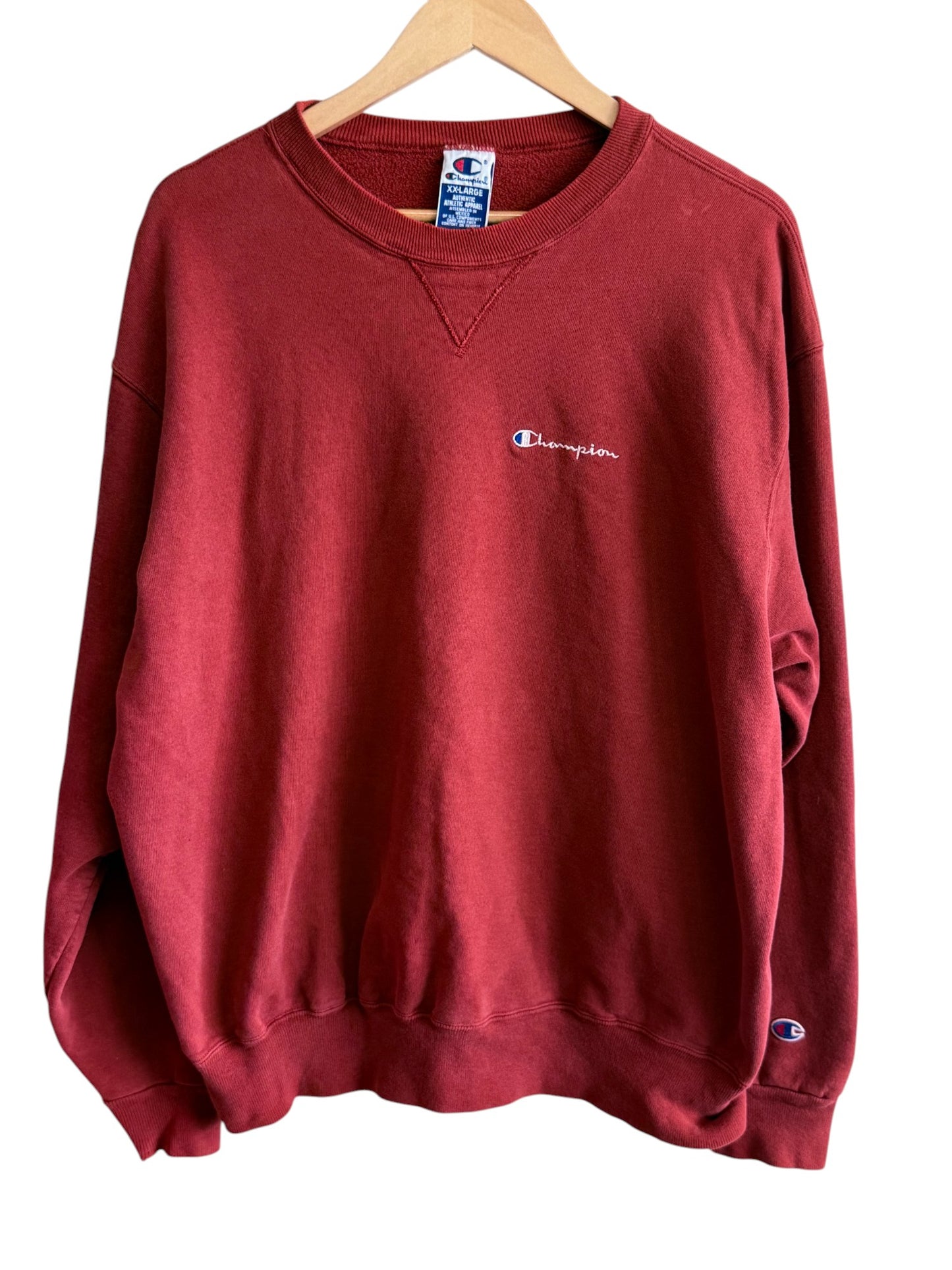 Vintage 90's Champion Classic Script Logo Crewneck Sweater Size XXL