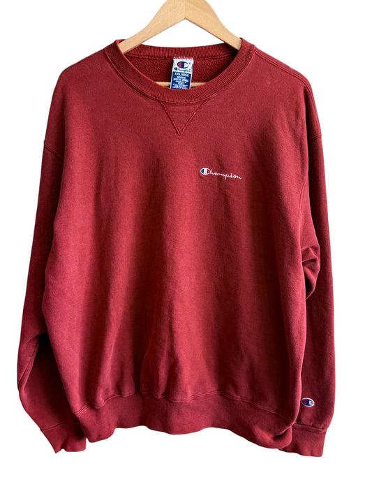 Vintage 90's Champion Classic Script Logo Crewneck Sweater Size XXL