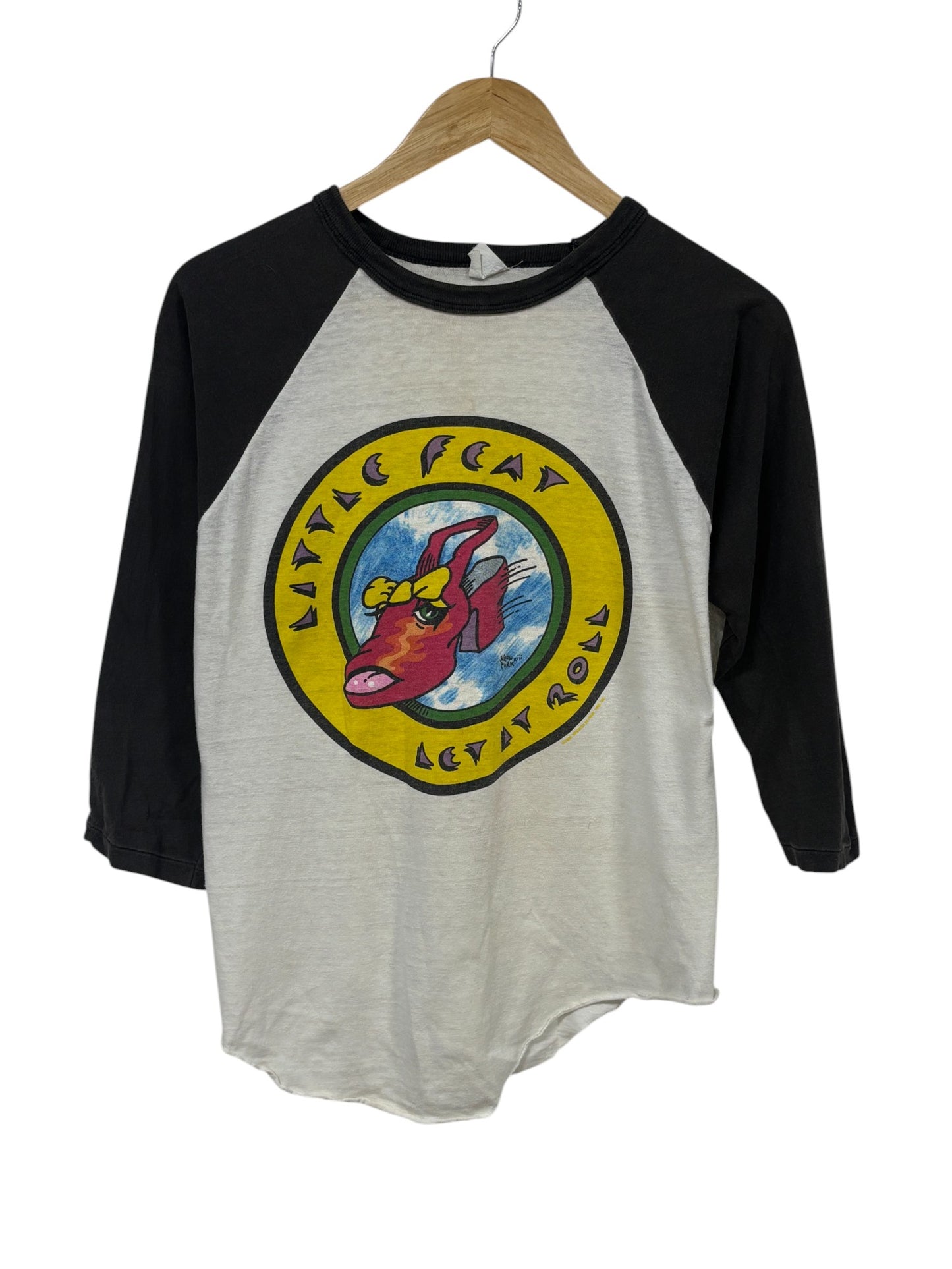 Vintage 1988 Little Feat Let It Roll Raglan Band Concert Tour Tee Size Large