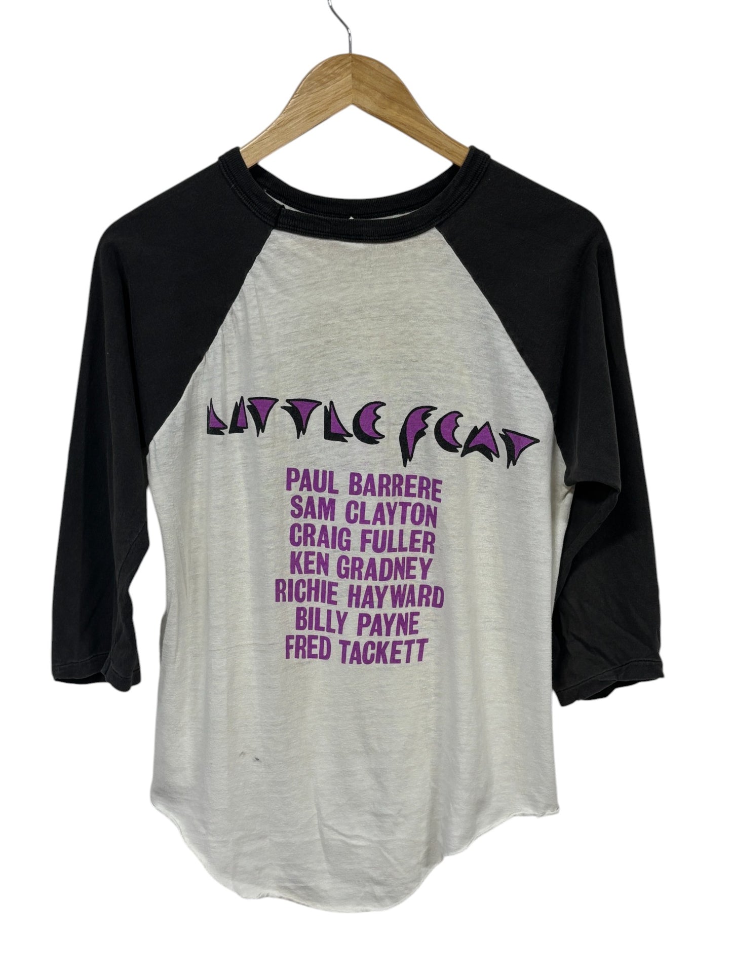 Vintage 1988 Little Feat Let It Roll Raglan Band Concert Tour Tee Size Large