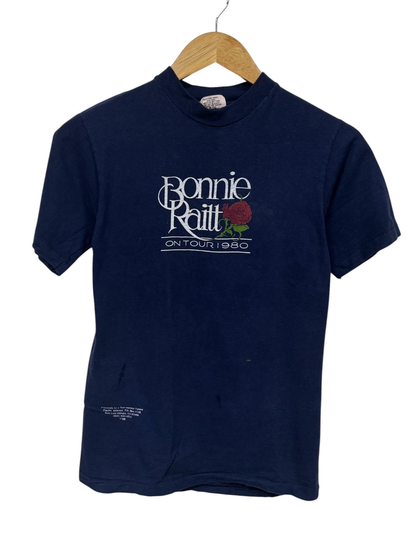 Vintage 1980 Bonnie Raitt Concert Tour Band Tee Size Small
