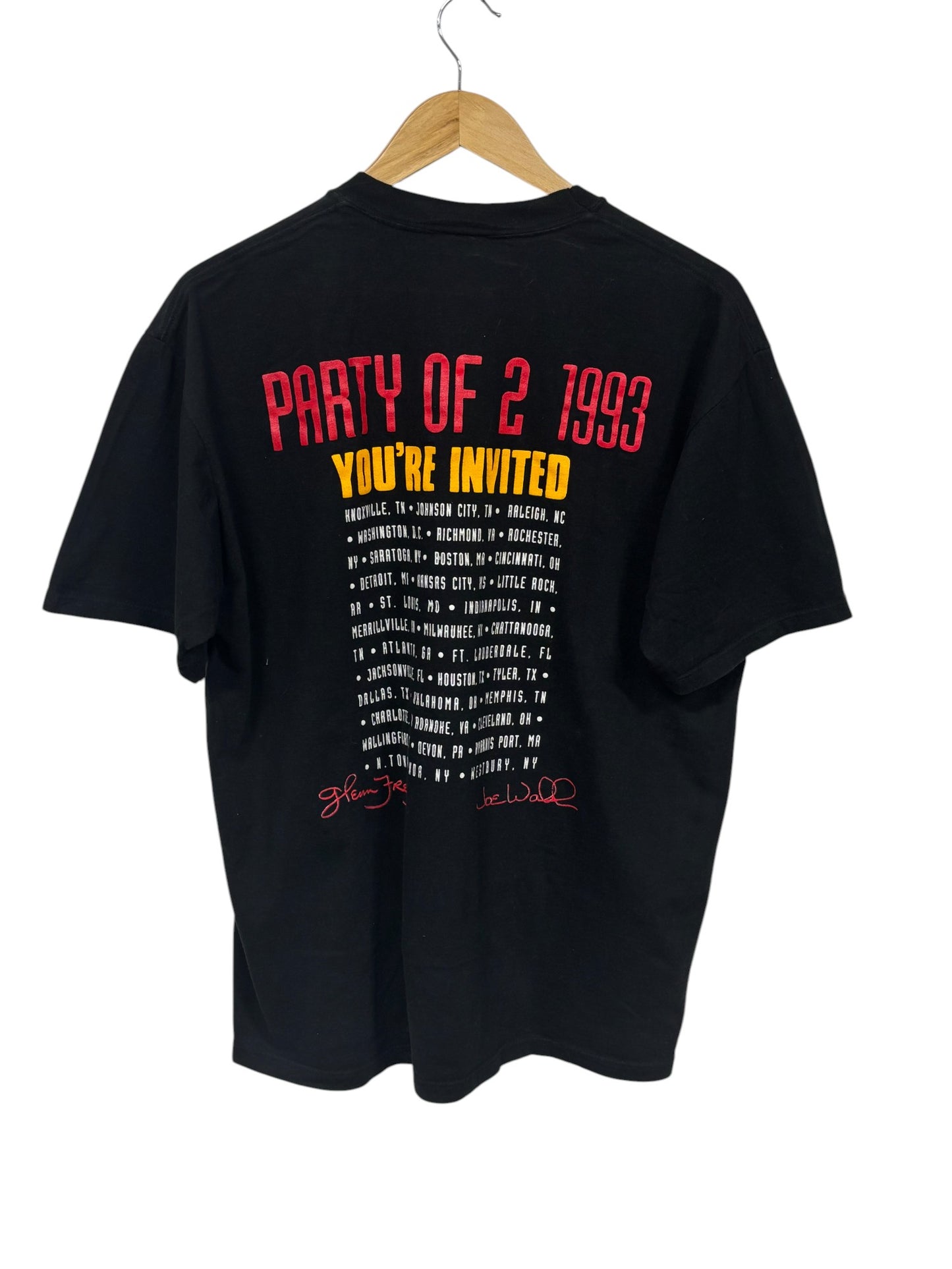 Vintage 1993 Glenn Frey Joe Walsh Party of Two Tour Band Tee Size Large