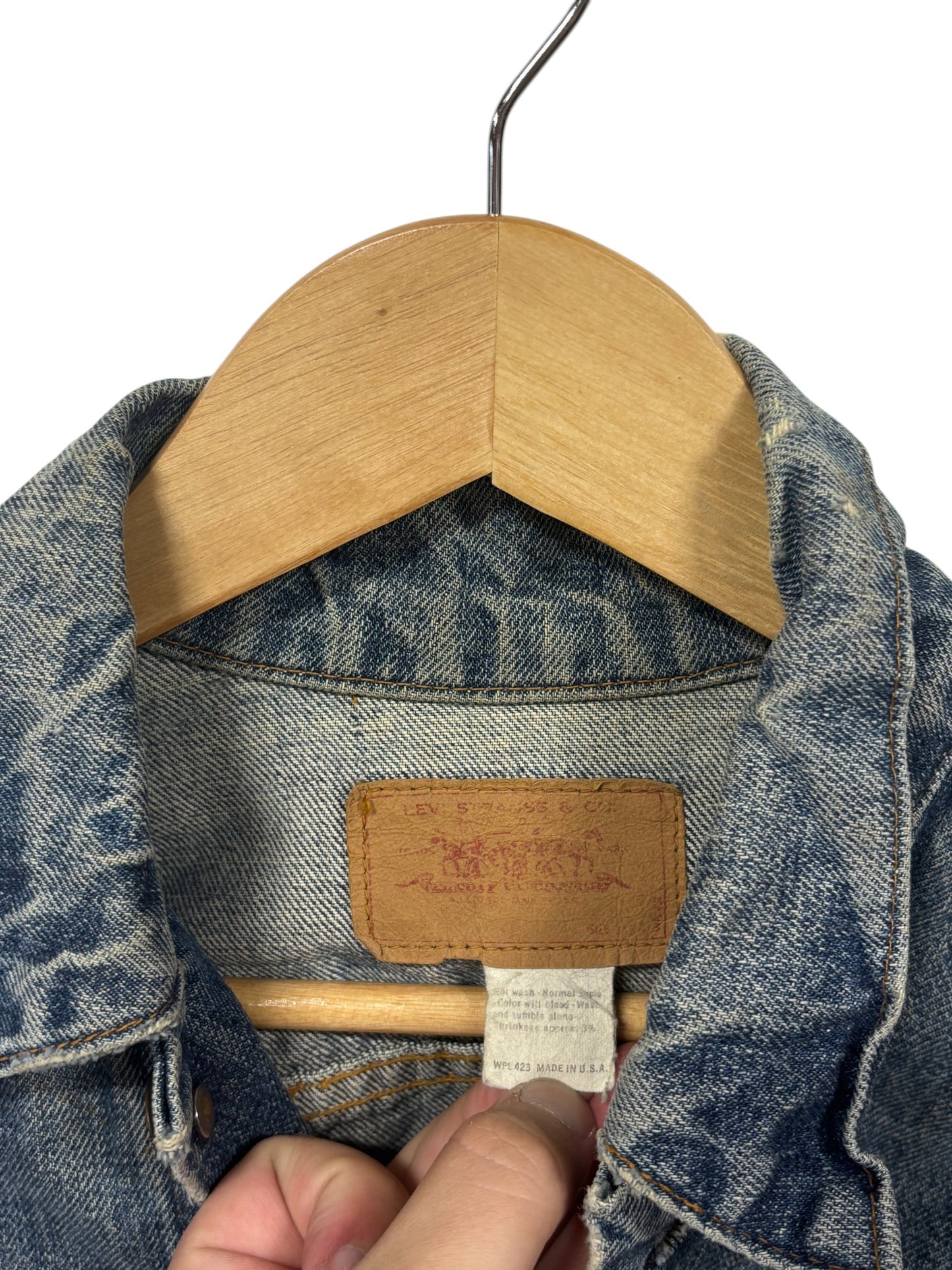 Vintage 80's Levi's Denim Trucker Jacket Size Small