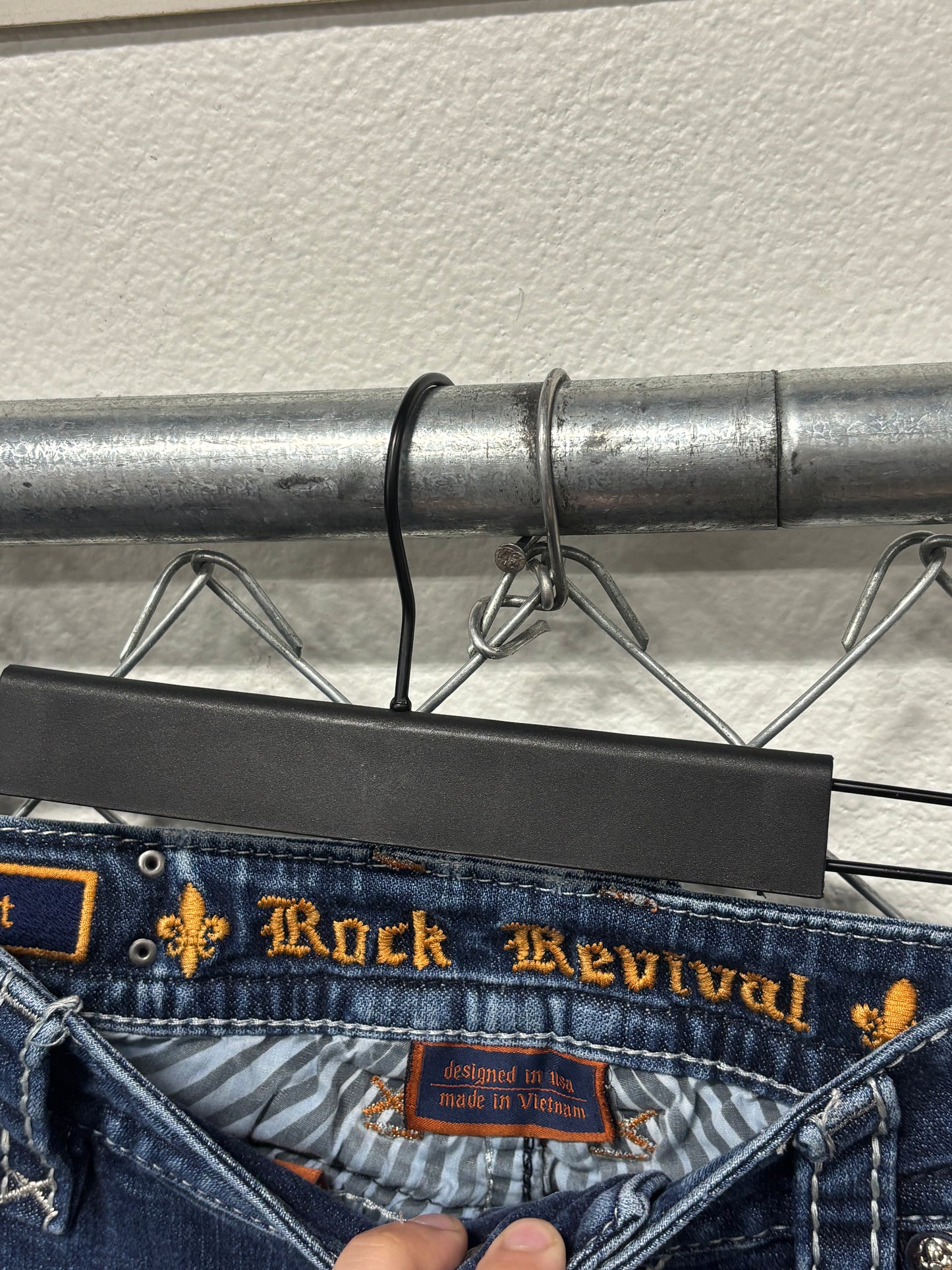 Y2K Rock Revival Women's Low Rise Denim Jeans Size 34x23