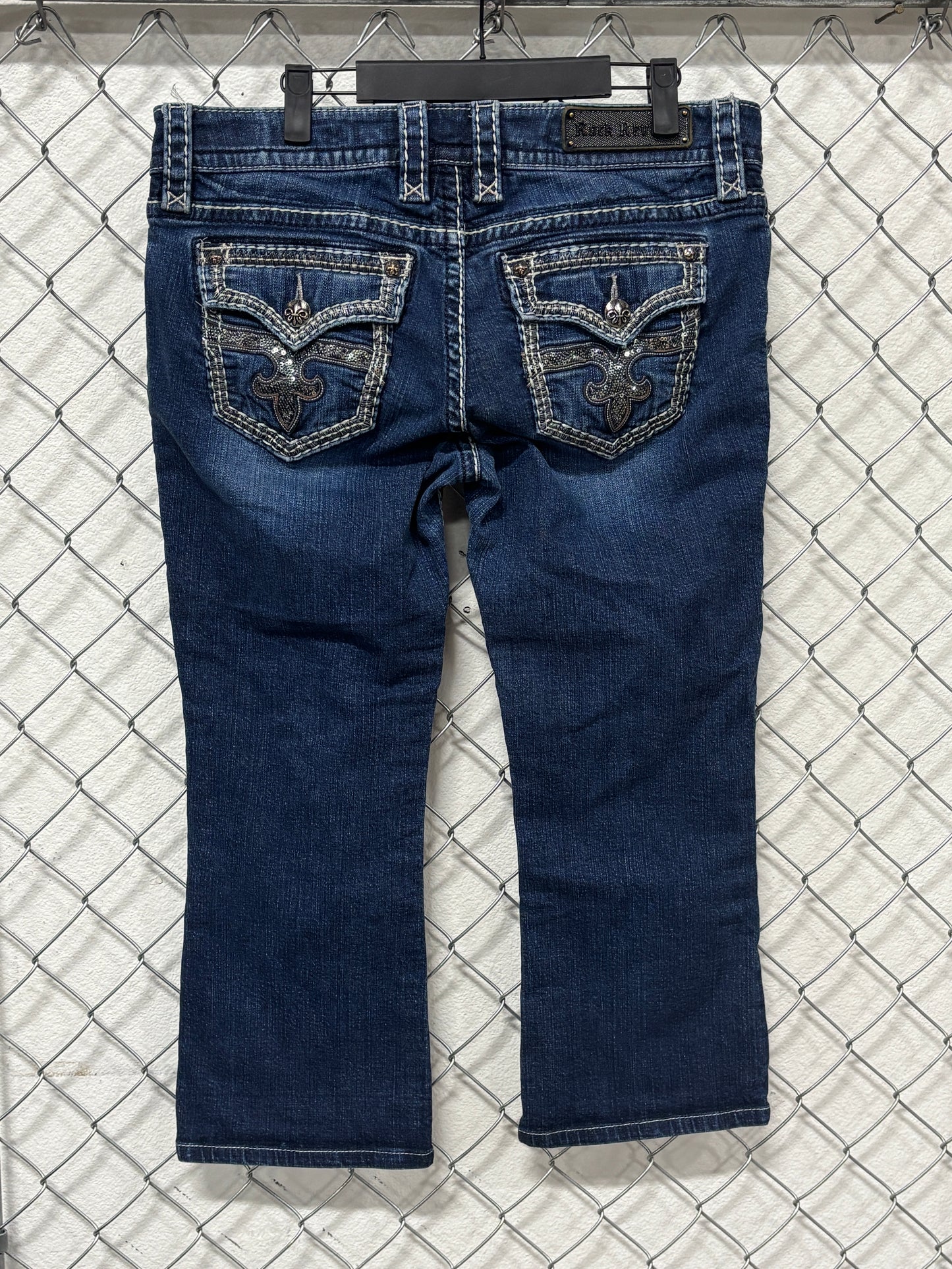 Y2K Rock Revival Women's Low Rise Denim Jeans Size 34x23