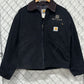 Vintage Carhartt Made in USA Blanket Lined Black Detroit J97 Jacket Size 44