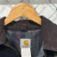 Vintage Carhartt Made in USA Blanket Lined Black Detroit J97 Jacket Size 44