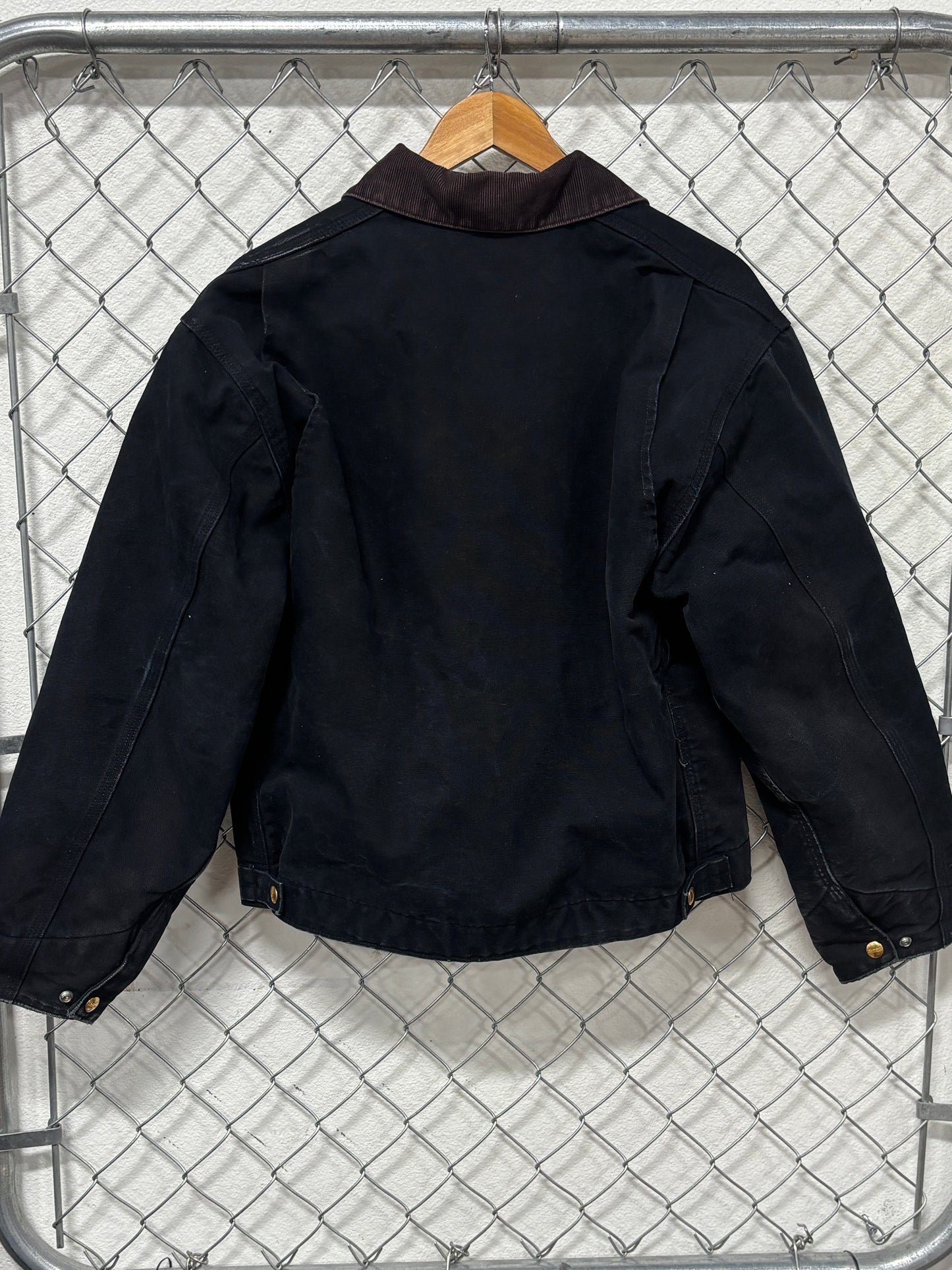 Vintage Carhartt Made in USA Blanket Lined Black Detroit J97 Jacket Size 44