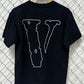 VLONE Heartbeat Graphic Tee Black Size Medium