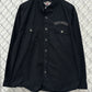 Y2K Harley Davidson Engine Long Sleeve Black Button Up Shirt Size XL