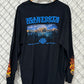 Vintage Harley Davidson Flame Sleeves Biker Long Sleeve Shirt Size XL