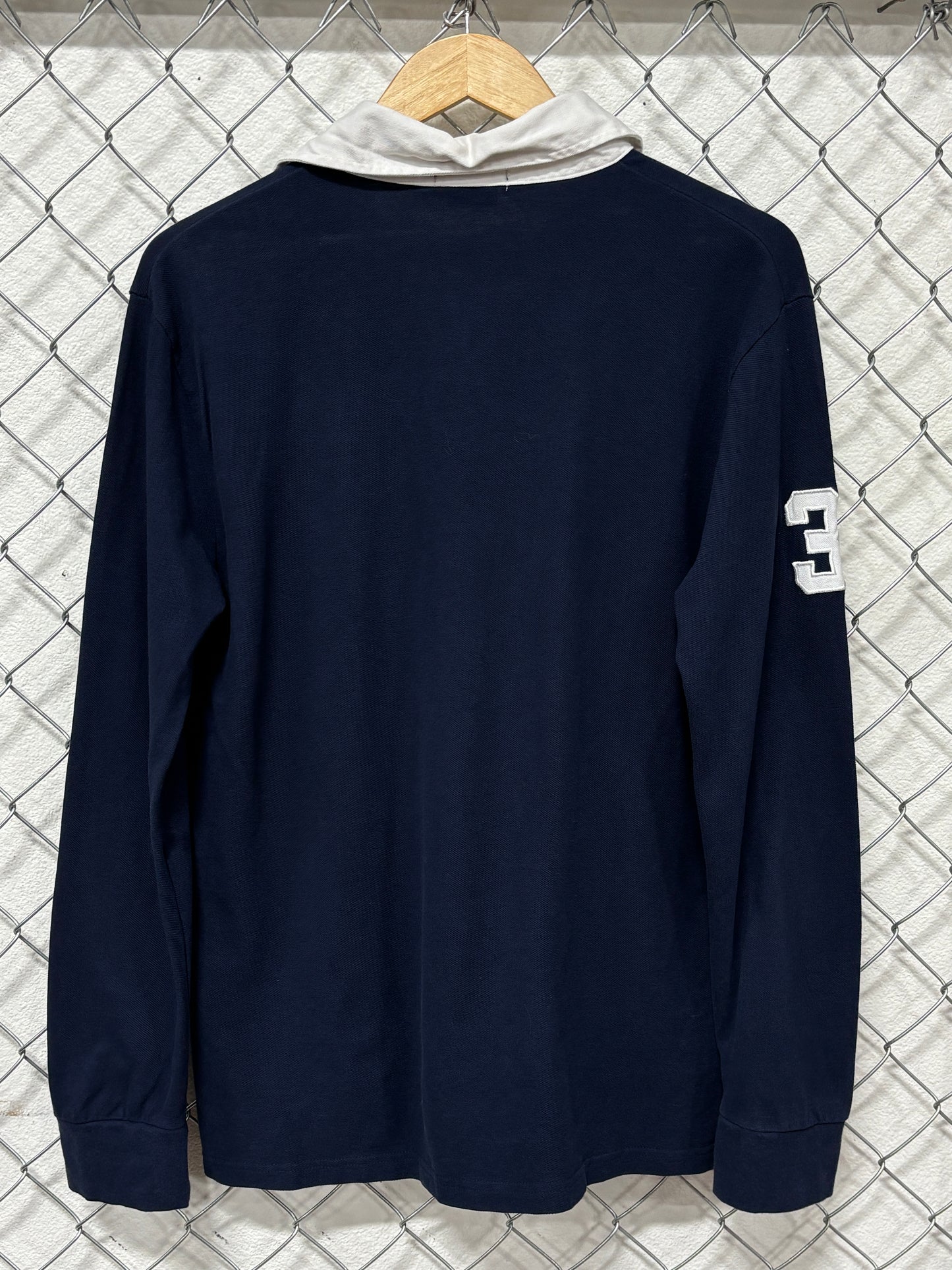 Polo Ralph Lauren Blue Big Pony Long Sleeve Polo Shirt Size XXL