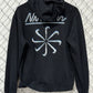Nike Peace Sign Windmill Black Logo Hoodie Size Medium