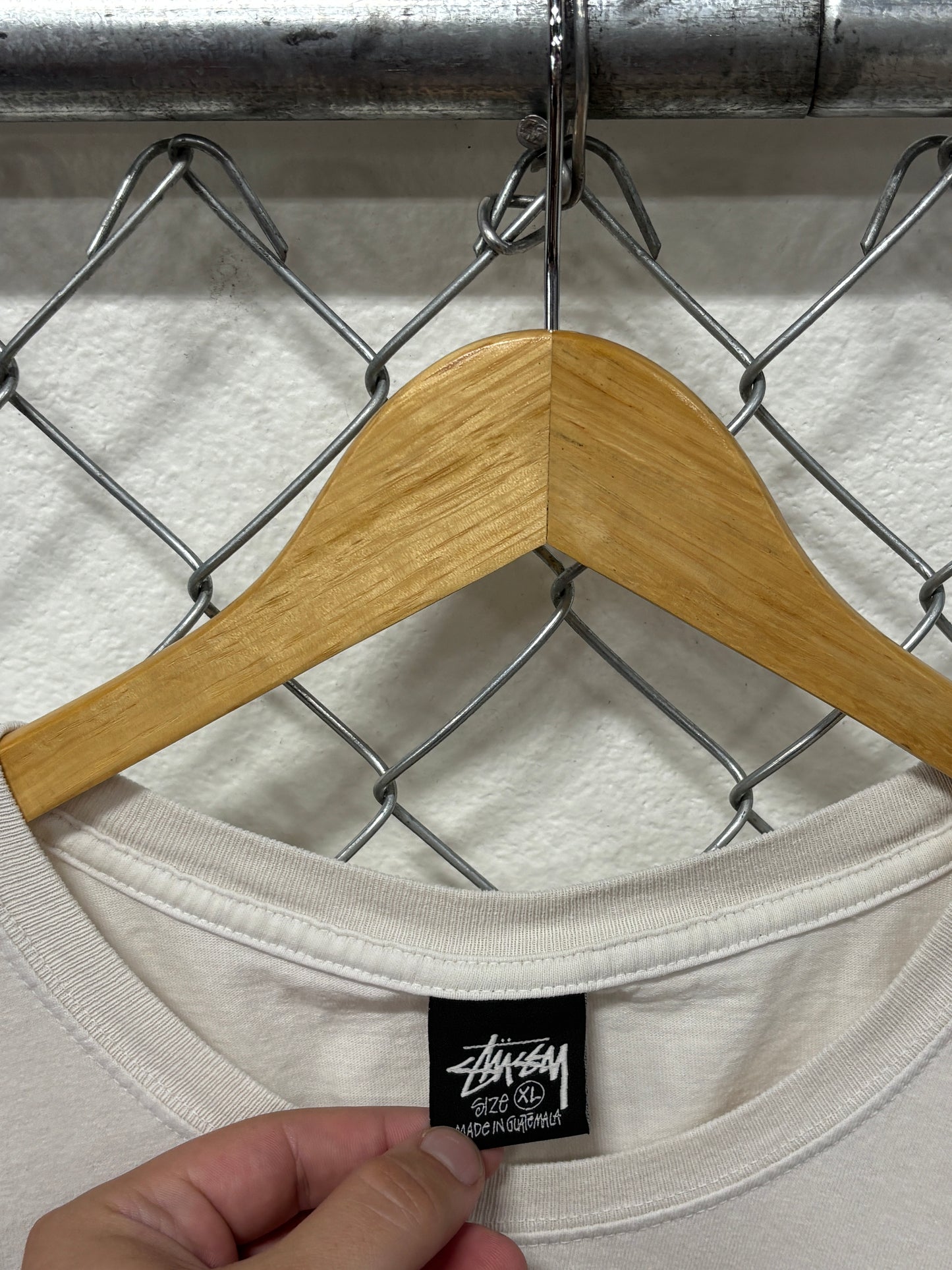 Y2K Stussy N64 Logo White Graphic Tee Size XL