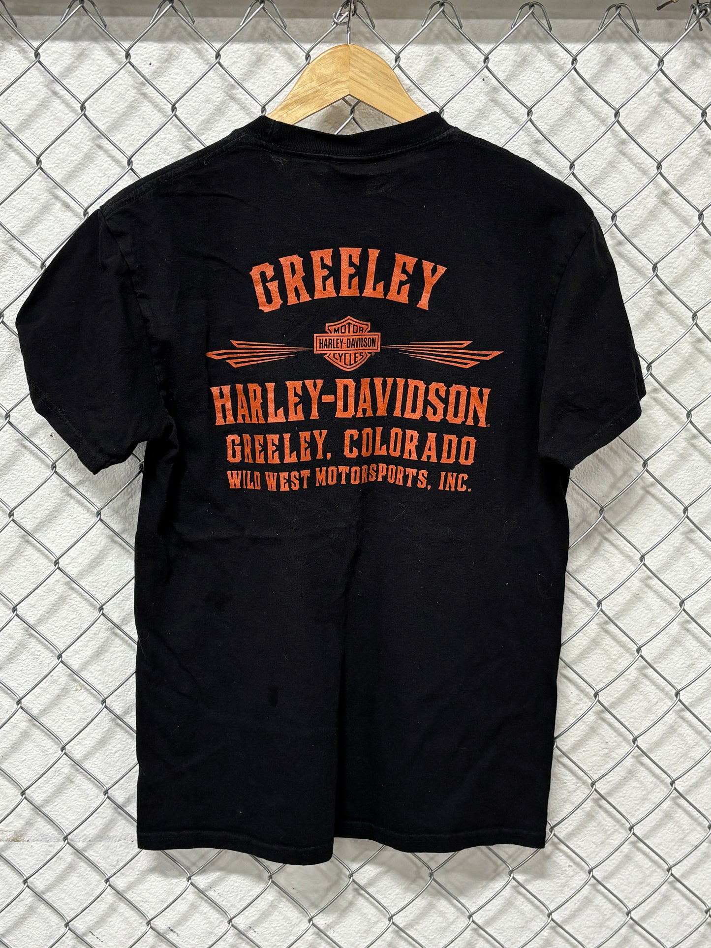 Harley Davidson Greely Colorado Biker Graphic Tee Size Medium